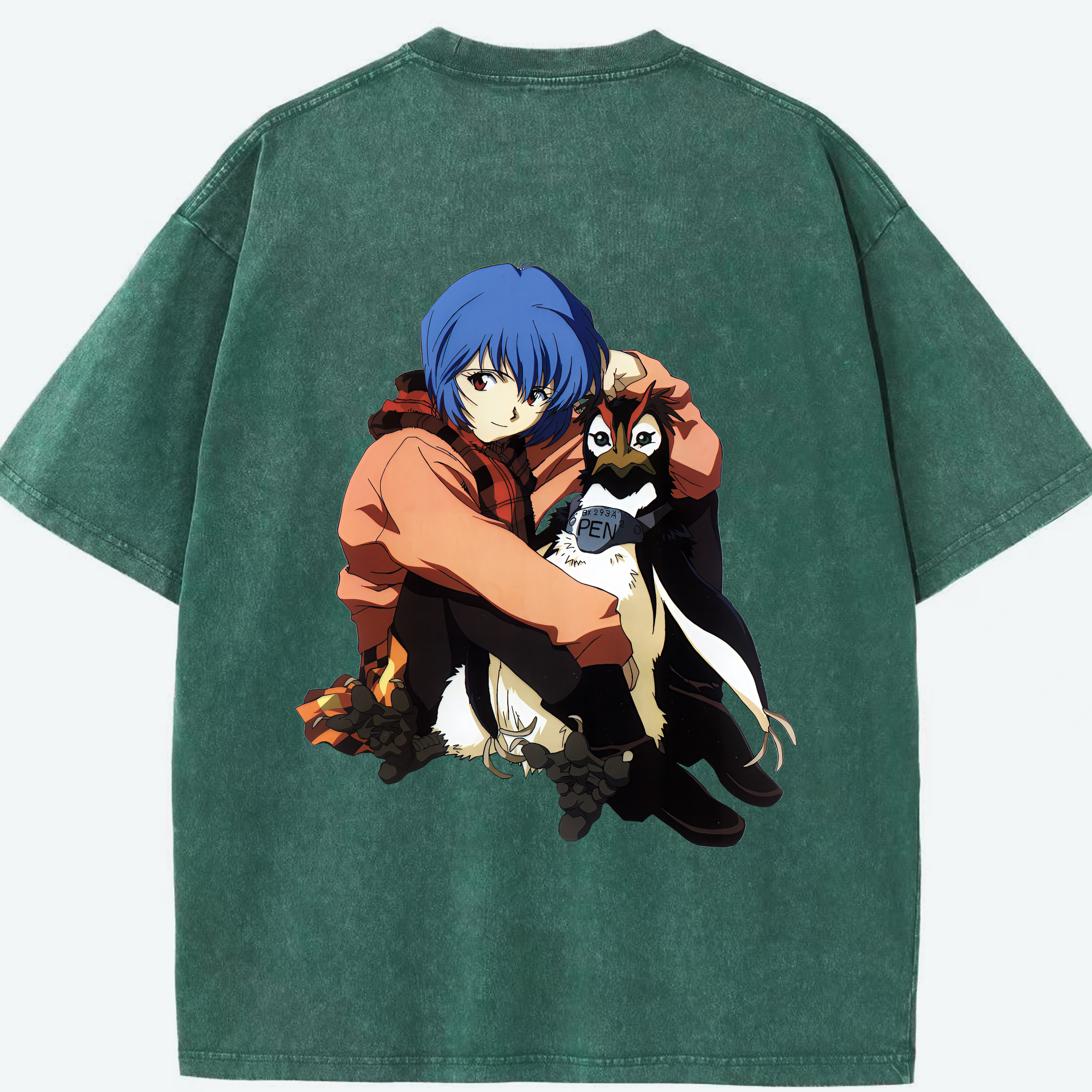 （画像用） EVA 新世紀エヴァンゲリオン 綿100% ヴィンテージ風 半袖Tシャツ（背面プリント）